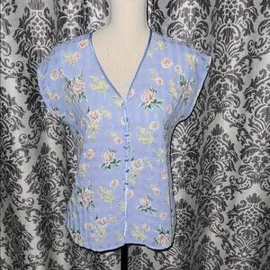 Vintage Morgan Taylor Floral Sheer Sleep Top